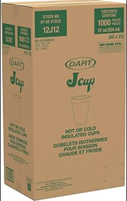 12 OZ WHITE FOAM CUP