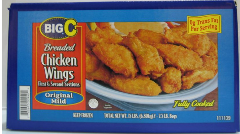 COOKED BREADED CHICKEN WINGS