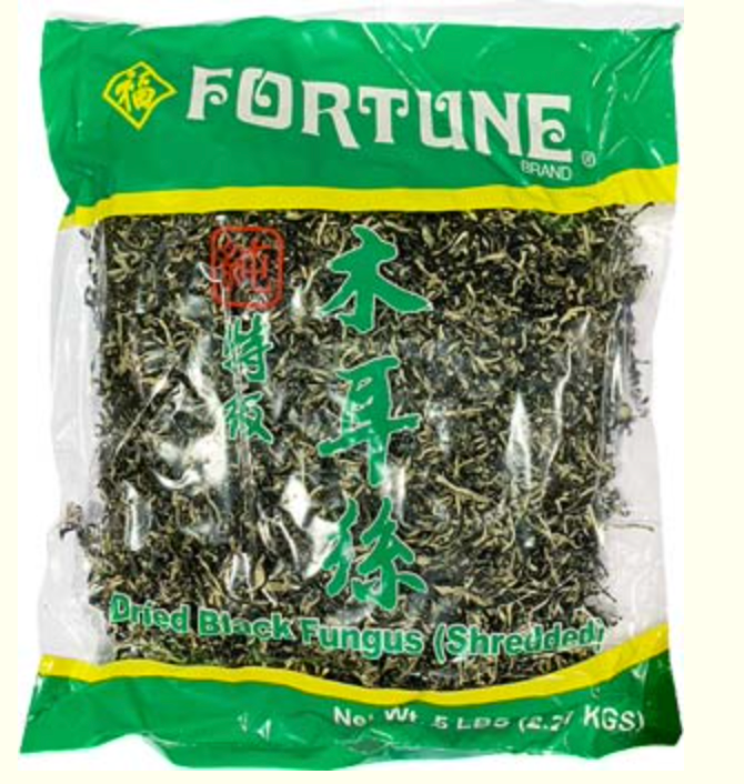 DRIED BLACK FUNGUS SHREDDED 5LBS