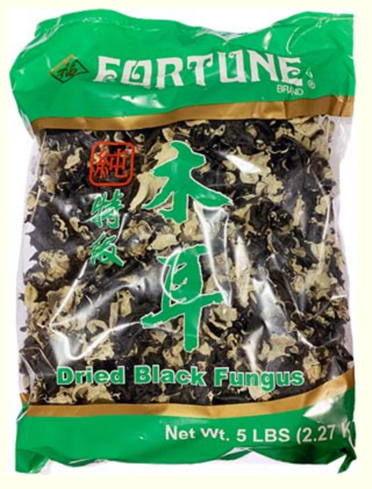 DRIED BLACK FUNGUS WHOLE 5LBS