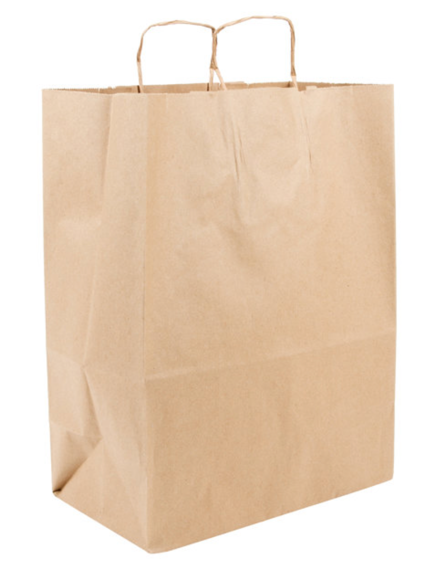 #12 KRAFT PAPER BAG WITH TWIST HANDLE