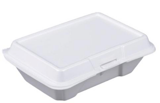 HINGED CONTAINER WHITE FOAM 8.5X5.5X3.5