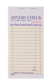 DINER'S CHECK BOOK