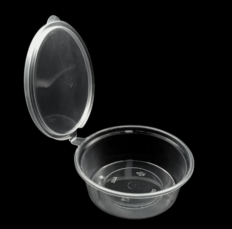 4 OZ PLASTIC SAUCE CONTAINER WITH LID
